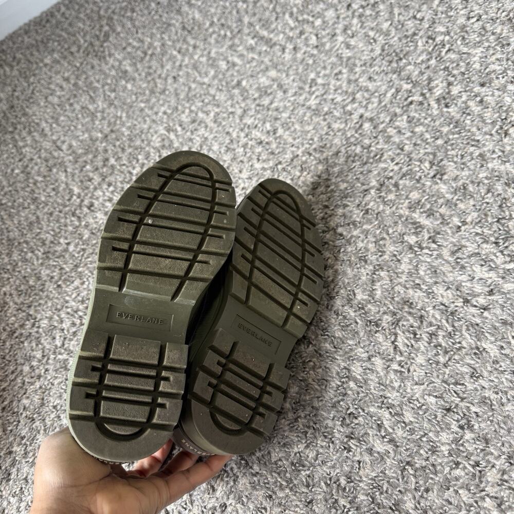 Everlane Womens Olive Green The Utility Boots ReKnit Size 7.5 Stretch Knit - Picture 5 of 7